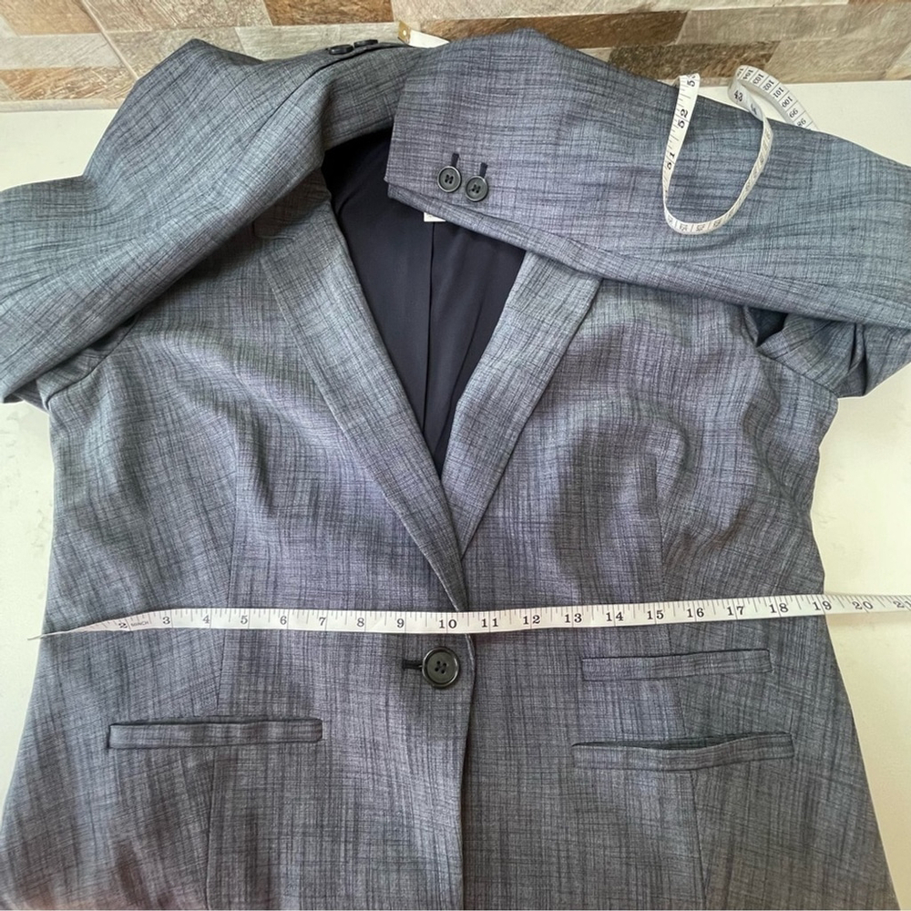 Halogen - Blue White Single Button Lined Blazer S… - image 8